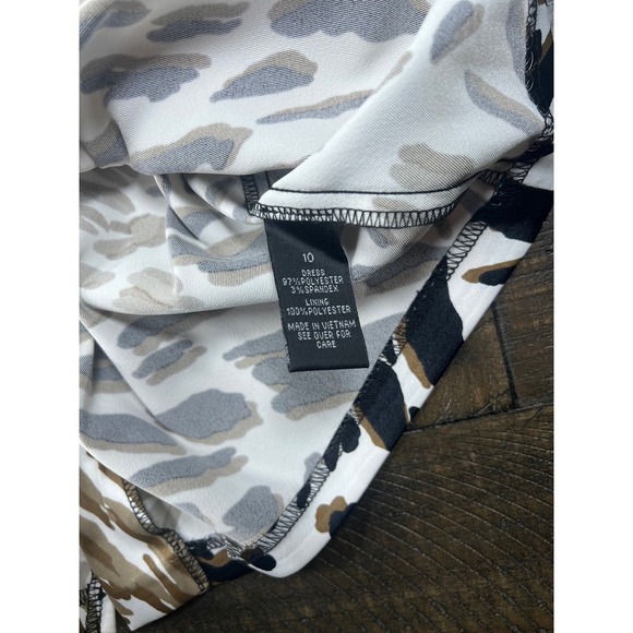 I.N. Studio Animal Print Dress Sleeveless Career Party Cocktail Size 10 - Picture 8 of 8